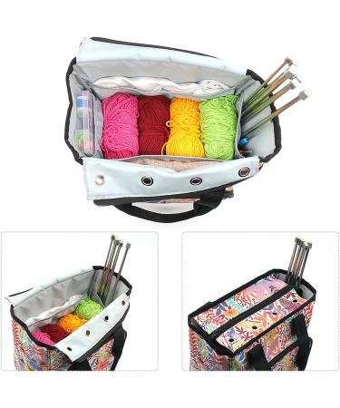 SumDirect Yarn Bag - Knitting Organizer Tote for Yarn, Needles, Hooks & Accessories (Forest) - Buy Online on GoSupps.com