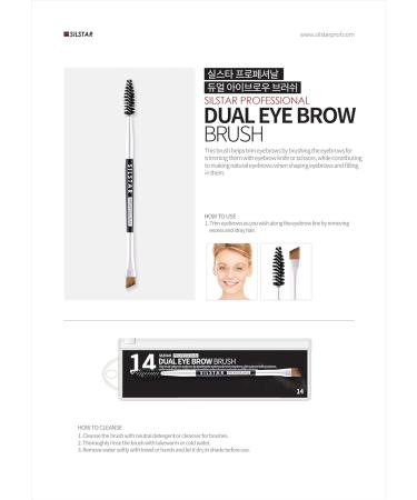 SILSTAR Professional Dual Eyebrow Brush - Spoolie & Brow Brush Made in Korea | SPB014 - Perfect for Flawless Brows - Buy Online on GoSupps.com