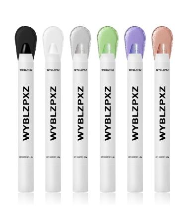 6 Pcs Eyeshadow Stick Matte Nude Eye Makeup Stick Ultra-Blendable Long Lasting High Pigmented Waterproof Nudes Neutral Smooth Eye Shadow Stick for Women Natural Charming Looking 6p