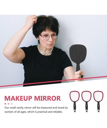 Portable Black Handheld Mirror with Handle - Mpowtech Travel Mirror for Kids & Makeup - Lightweight and Easy to Use - 6.1 L x 2.95 W - Buy Online on GoSupps.com
