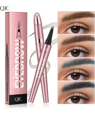 New Magic Eyebrow Pencil 3D Waterproof Eyebrow Pencil Contouring Pen 4-Tipped Precise Brow Pen Long-Lasting Natural Fine Stroke Eyebrow Pencil(Grey) - Buy Online on GoSupps.com