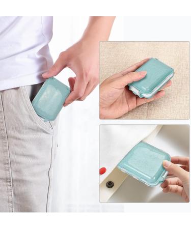 Portable Pill Case - 2pcs Travel Pill Organizer | Folding Daily Pill Box for Vitamins & Medications - Light Blue - Buy Online on GoSupps.com