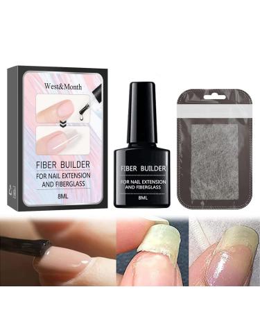 Nail Glue Instant Cracked Nail Repair Gel Nail Treatment Repair Gel Nail Repair Glue for Broken Nails Nail Strengthener Fixer and Hardener for Nail Extensions Sculpture Gel (8ml)