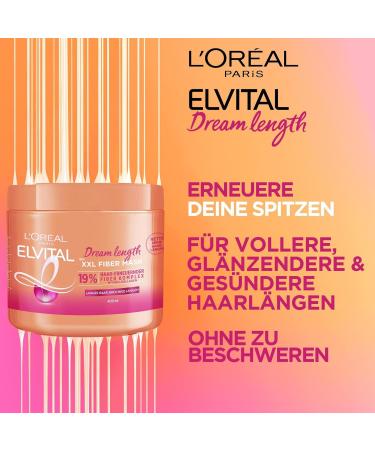 L'Or al Paris Elvital Dream Length Duo - Heat Protection Spray & XXL Intensive Cure with Vitamins & Castor Oil for Perfect Supple Hair - Buy Online on GoSupps.com