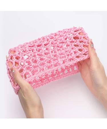 3 Pieces Soft Rayon Crochet Hair Net Snoods for Women - Black Pink Purple - Hair Cover Accessory for Sleeping - Buy Online on GoSupps.com