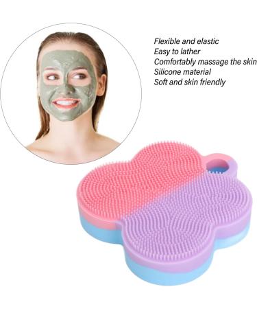 Silicone Cleansing Brush - Pink & Purple Dual-Sided Exfoliating Tool for Women | Gentle Skin Care & Deep Cleaning - Buy Online on GoSupps.com