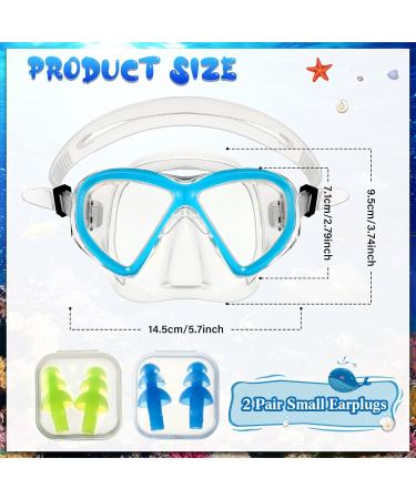 2 Pack Kids Swim Goggles & Diving Mask with Earplugs | Anti-Fog Silicone Glasses for Youth 6-14 | Beach & Pool Gear in Blue Green - Buy Online on GoSupps.com