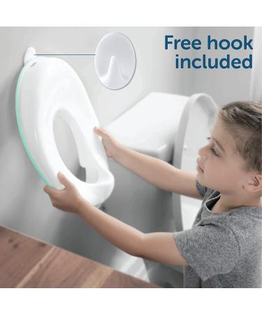 Potty Training Seat for Boys and Girls | Fits Round & Oval Toilets | Non-Slip with Splash Guard | Free Storage Hook Included - Jool Baby Aqua - Buy Online on GoSupps.com