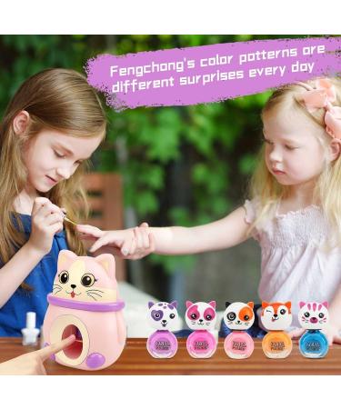 Kit For Girls Kids Nail Polish Set With Nail Dryer Sticky Cartoon Nail DIY Sticker Nail Studio Decoration Birthday Age 6 12 10ML Finger Nail Kids 028 (A One Size) One Size A - Buy Online on GoSupps.com