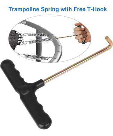 5.5 Heavy Duty Galvanized Steel Trampoline Springs Replacement - 40 Pack with T Hook for Aotob, Skywalker, JumpKing, UpperBounce, SkyBound - Buy Online on GoSupps.com