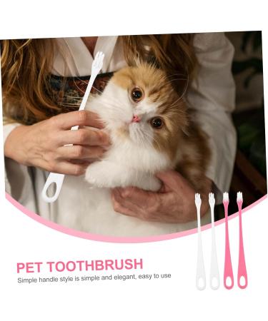 WOONEKY 4pcs Pet Toothbrush Dog Toothbrushes Dog Plaque Tools Pet Cleaning Brush Pet Toothpaste Puppy Abs - Buy Online on GoSupps.com
