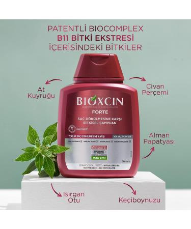 BIOXCIN FORTE Shampoo contre la chute intense des cheveux Efficace & Rapide Avec Bio Complex B11 Test cliniquement Croissance de cheveux plus forte et plus pais - Buy Online on GoSupps.com