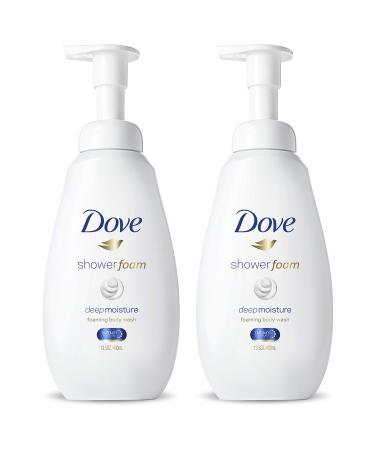 Dove Instant Foaming Body Wash for Soft Smooth Skin Deep Moisture Cleanser That Effectively Washes Away Bacteria While Nourishing Your Skin 13.5 oz (Pack of 2) Deep Moisture 13.5 Ounce (Pack of 2)