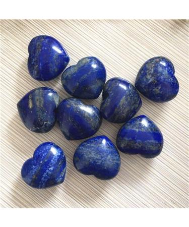 Double Happy Healing Crystal 4PC Natural Blue Lazuli Chakra Heart Shaped Stones - Hand Carved Gemstone for Home Decor & Gift (30mm) - Buy Online on GoSupps.com