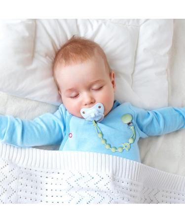 Bebecalin Silicone Pacifier Chain Set - 2 Pack for Babies Boys & Girls - Soft Flexible & Clip-On - Keeps Pacifiers Clean (Green + Apricot + Violet) - Buy Online on GoSupps.com