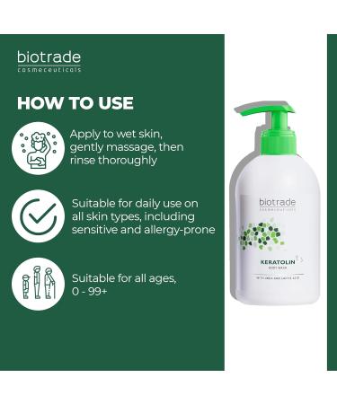  BIOTRADE Biotrade Keratolin Shower Gel for normal dry very dry and flaky body 400 ml - Buy Online on GoSupps.com