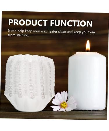 Homsfou 300 pcs Wax Paper Inserts - Reusable Wax Heating Inserts Food-Grade Silicone Coated Fragrant White Glaze Perfect for International Shipping - Buy Online on GoSupps.com