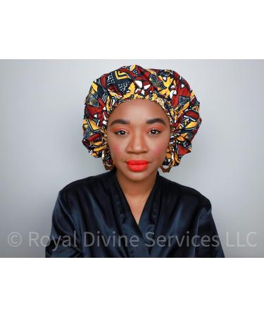 Royal Divine Services LLC - African Print Satin Lined Bonnet - Ifeanyichukwu God - Buy Online on GoSupps.com