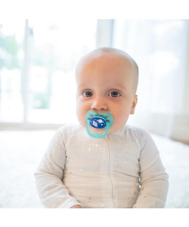 Dr. Brown's Advantage Pacifier with Clip - Blue 0-6 Months 2 Pack | Best for Infants - International Shipping Available - Buy Online on GoSupps.com
