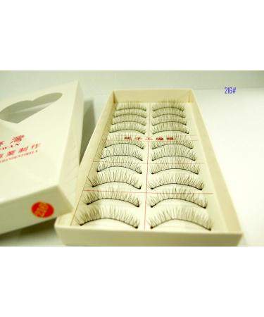Careforyou 10 Pairs Taiwan False Eyelashes - Long Natural Handmade Cross Style #216 | Soft Makeup for Stunning Eyes - Buy Online on GoSupps.com