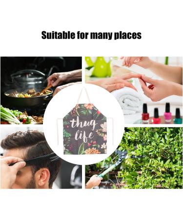 Nail Tech Apron Convenient Comfortable Breathable Flower Pattern Apron for Commercial Restaurant for BBQ for Home for Nail Shop - Buy Online on GoSupps.com