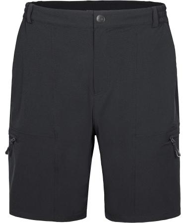 Libin Men's Lightweight Quick Dry Stretch Cargo Shorts - Black X-Large | Ideal for Outdoor Hiking, Travel, Golf & Fishing - Buy Online on GoSupps.com