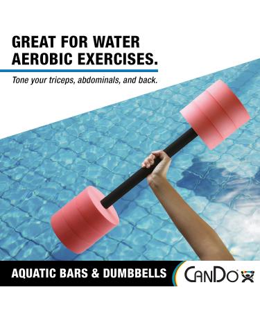 CanDo Aquatic Swim Bars and Dumbbells for Hydrotherapy and Pool Fitness - Small Swim Bar Red - Buy Online on GoSupps.com