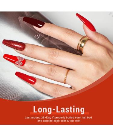 LKEE Nail Gel Polish- Red Nail Polishes Set 6 Colors Nail Polish Set UV Gel Polishes DIY Nail Salon Halloween Nail Art Design Gift 7 ml/0.25 oz - Buy Online on GoSupps.com