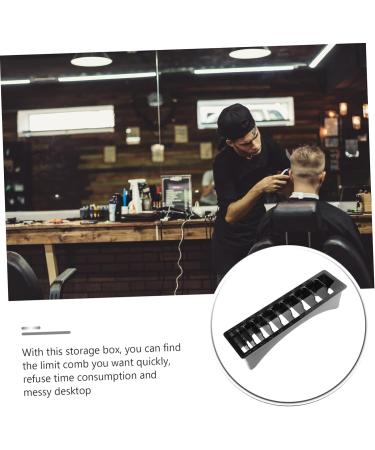 8 PCs COMB Storage Rack | Electric Plastic Comb & Mustache Trimmer Case | Barber Clipper Tray & Hair Scissors Container - Fader 25x8cmx4Pcs Black - Buy Online on GoSupps.com