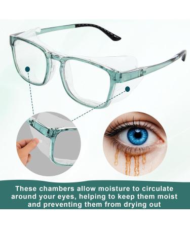 Hydrating Dry Eyes Glasses Kits with Extended Silicone Moisture Chambers Eye Protection Safety Glasses for UV Blue Light Blocking Anti-fog Aviod Allergens Dry Eyes Relief Unisex (Blue) - Buy Online on GoSupps.com