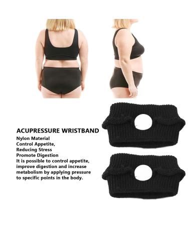 One-Point Acupressure Cuff - Black Nylon Appetite Control & Digestion Support Bracelets for International Shipping - Buy Online on GoSupps.com