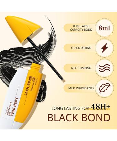 QUEWEL Lash Bond & Seal Waterproof Long-Lasting DIY Lash Extension Glue (16ml) Ultra Large Capacity for Sensitive Eyes Cluster Lash Glue 8ml+8ml - Buy Online on GoSupps.com