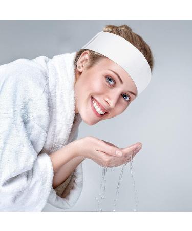 140 Pieces Disposable Spa Facial Headbands | White Stretch Headwraps for Women | Soft Skin Care Hair Band for Salons - Buy Online on GoSupps.com