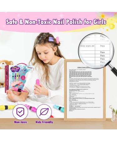 Kids Nail Polish Set for Girls - Non-Toxic Nail Art Kit & Spa Toys Ages 6-12 | Perfect Birthday Gifts for Creative Fun - Buy Online on GoSupps.com