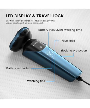 Premium Electric Razor for Women - Facial Hair Removal Bikini Trimmer Rechargeable Wet & Dry Shaver in Dark Blue - Buy Online on GoSupps.com
