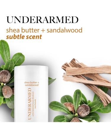 Underarmed Aluminum-Free Deodorant for Women & Men | Made in USA | All Day Odor Protection | Non-Toxic, Paraben-Free, Cruelty-Free | Shea Butter & Sandalwood - Buy Online on GoSupps.com