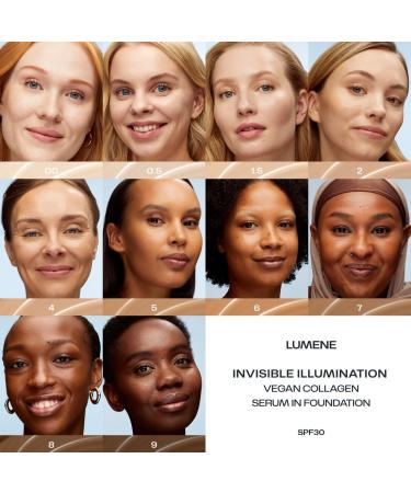 LUMENE Invisible Illumination Tinted Serum SPF30 with Vegan Collagen and Hyaluronic Acid Serum Shade 6 30 ml - Buy Online on GoSupps.com