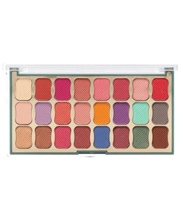 5 Eyeshadow Makeup Long Lasting Shimmer Eye Shadow Palette - Natural Multicolor Nude Eye Makeup with Eyeshadow Brush and Shzons 5 Pcs 06