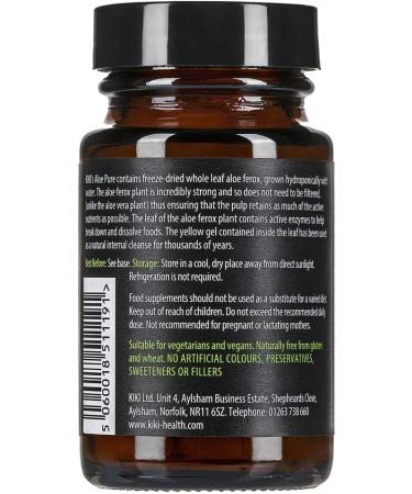 KIKI HEALTH Aloe Pure Capsules- 20 Vegan Capsules | Colon Cleanse & Digestion Support | Natural Soother | 10 Months Supply - Buy Online on GoSupps.com