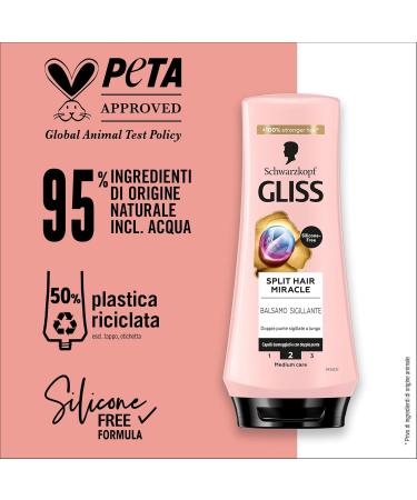  Gliss Schwarzkopf Gliss Adieu Doubles Conseils Sealing Balm 200 ml Restructuring Balm with Ionic Complex and Grape Seed Oil Products for Damaged Hair and Split Ends - Buy Online on GoSupps.com