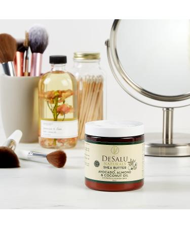 Desalu Naturals Pure Unrefined Shea Butter with Avocado, Almond, and Coconut Oil - 100% Natural African Shea Butter for All Skin Types - Buy Online on GoSupps.com