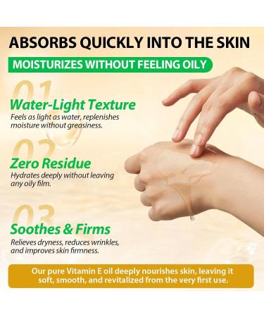 Vitamine E Huile Huile De Vitamine E 75 000 Ui 100% Naturel vitamine e Liquide Pure pour le Visage les Cheveux les Ongles et la Peau Anti- ge et Anti-rides Pour les Cicatrices et les Vergetures - Buy Online on GoSupps.com