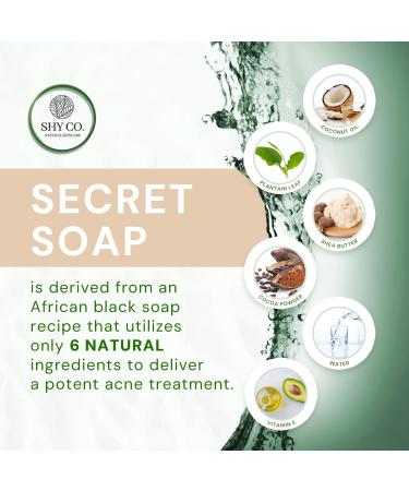 Secret Soap Natural Foaming Cleanser for Acne & Blemishes - 10oz Unscented Gentle Wash for All Skin Types with Shea Butter & Coconut Oil - Buy Online on GoSupps.com