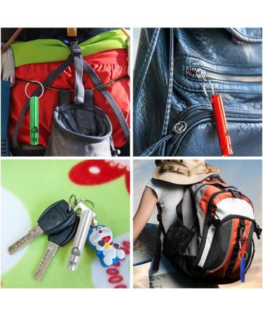 10 Pack Aluminum Survival Whistles with Carabiners - Emergency Whistle Set for Sport, Referee, Hiking, Camping - Buy Online on GoSupps.com