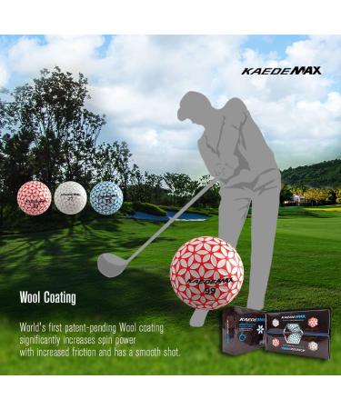 Kaede Max 2 Tone Distance Golf Balls (Half Dozen) - Red/Mint Blue/Pink - Buy Online on GoSupps.com