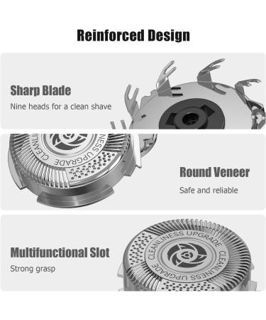 Replacement Shaver Heads for Philips Aquatouch 6 Pack Ancable Shaver Replacement Heads Compatible with Series 1000 2000 3000 5000 and Model AT8xx/AT7xx/PT8xx/PT7xx Style with Pointed Blade - Buy Online on GoSupps.com