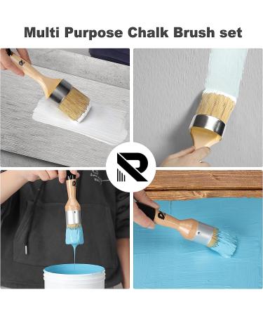 Premium Chalk Paint Brush Set with Gloves and Opener - Wax Brushes for Home Decor - Chalk Paint Brushes for Furniture Paintings  DIY Art Crafts Large Wood - Buy Online on GoSupps.com