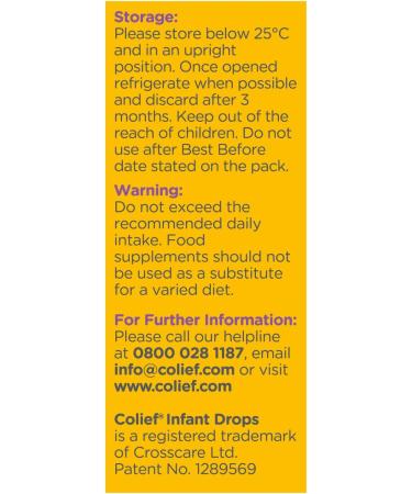 Colief Infant Drops - 15ml Lactase Enzyme to Reduce Lactose in Breast Milk & Formula - Buy Online on GoSupps.com