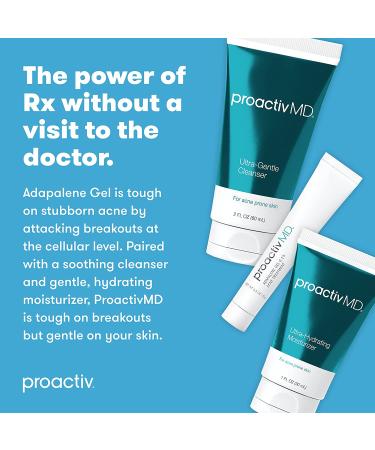 ProactivMD Adapalene Gel Acne Treatment Kit - 30 Day Regimen with Green Tea Cleanser & Hyaluronic Acid Moisturizer - Buy Online on GoSupps.com