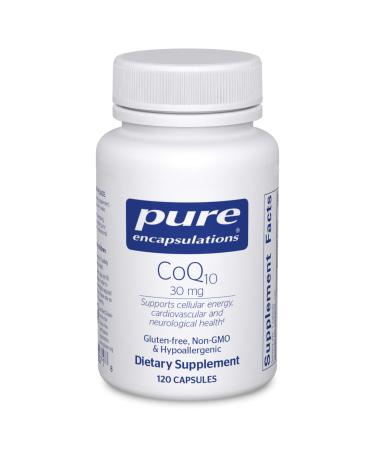 Pure Encapsulations CoQ10 30 mg | Coenzyme Q10 Supplement for Energy Antioxidants Brain and Cellular Health Cognition and Cardiovascular Support* | 120 Capsules 120 Count (Pack of 1)
